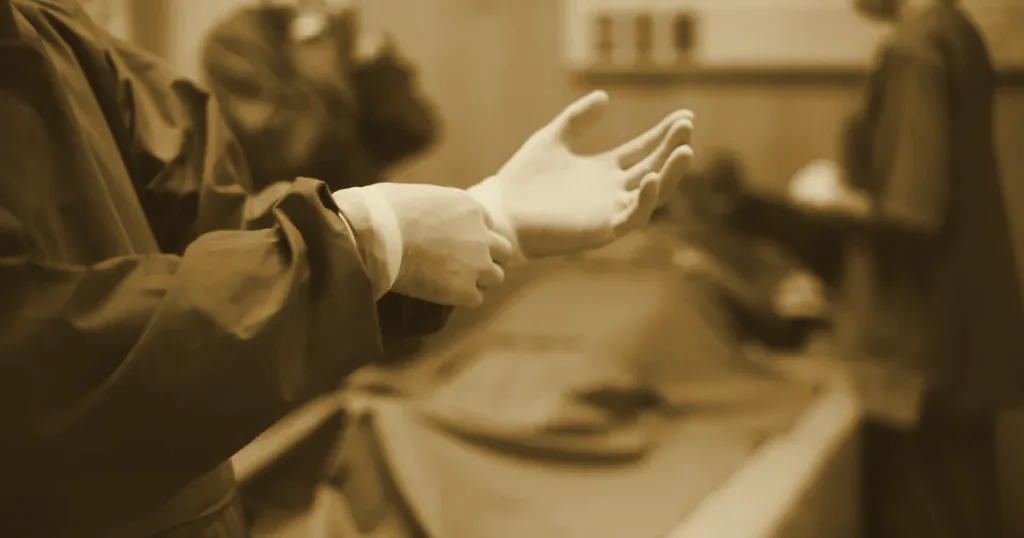 A medical team preparing for an operation in hospital