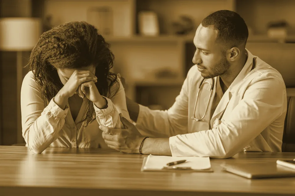 A caring clinician offering support
